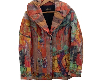 Vintage Japanese Mimi Collection Multicolor Jacket Very Rare Design