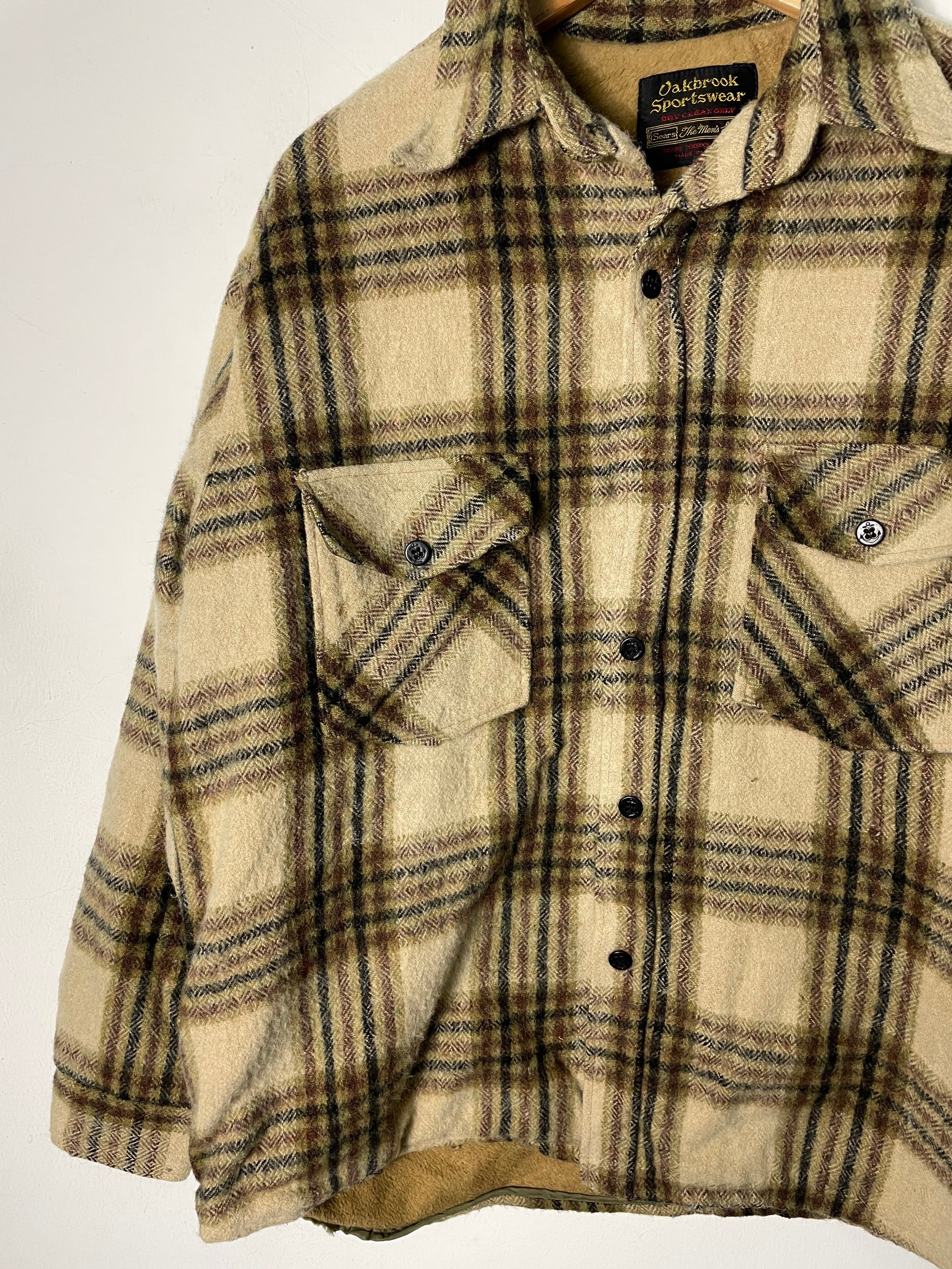 Vintage 70s Sears Roebuck and Co Wool Flannel Jacket