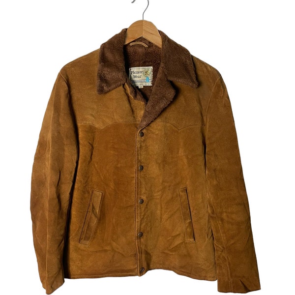 Vintage Genuine Leather Suede Leather Jacket Winter Wear Warm Wear Leather
