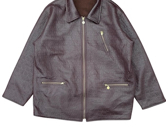 Vintage Fendi Monogram Jacket Reversible Big Logo Fendi Roma