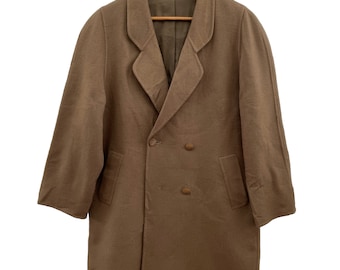 Vintage Pure Cashmere Overcoat Brown Cashmere Coat
