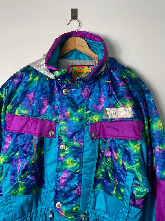 Vintage FUSALP Ski Jacket Multicolor Winter Wear Puffer