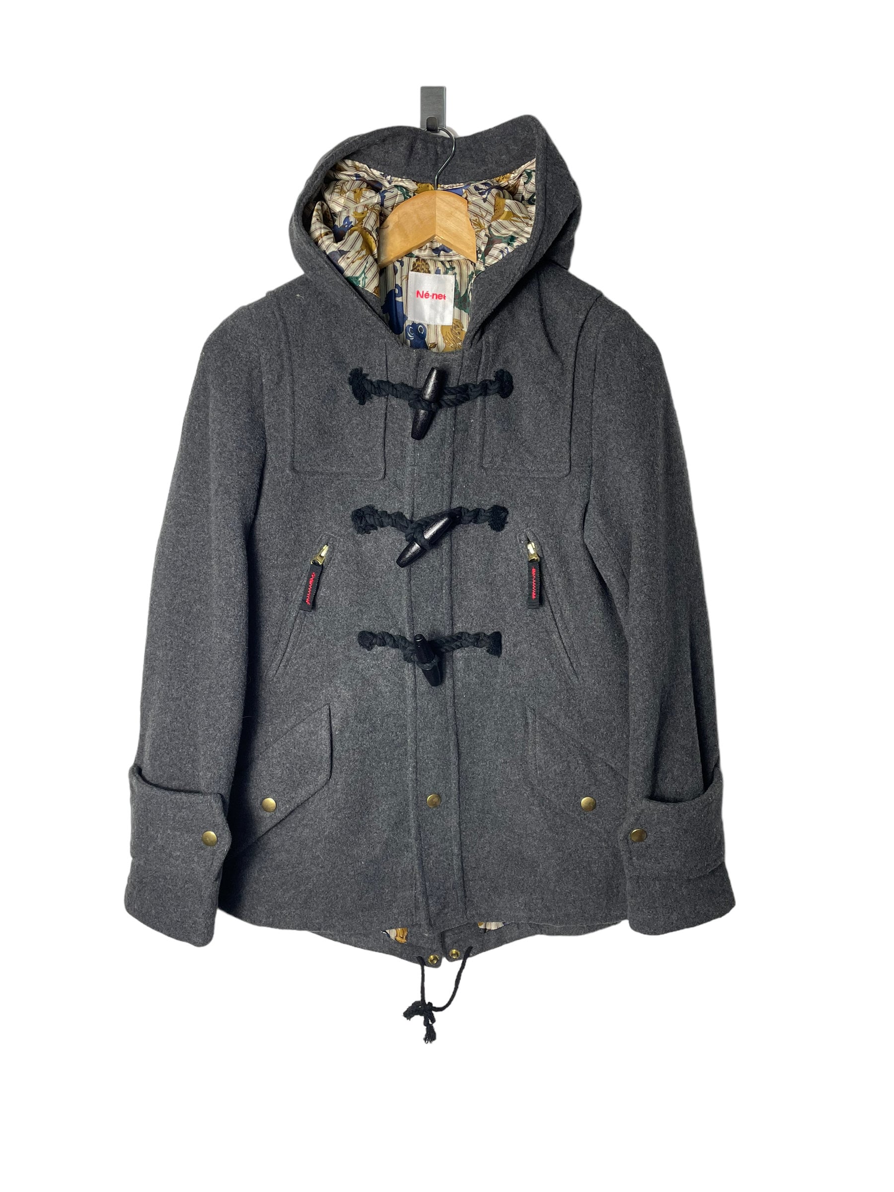 Ne Net Issey Miyake Wool Hoodie Duffle Coat