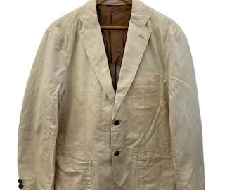 KANSAI YAMAMOTO Vintage Linen Blazer - Cream Color