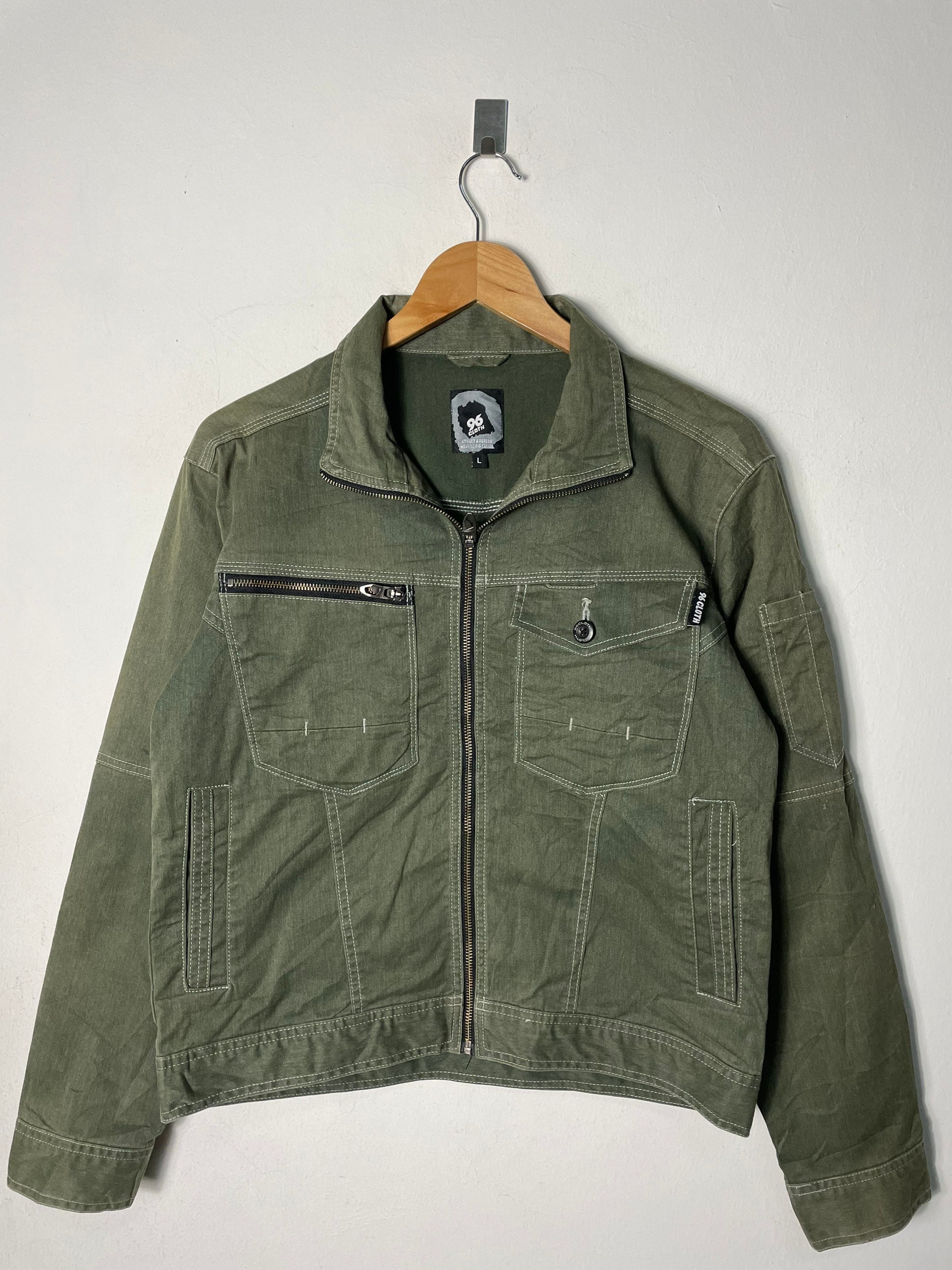ヴィンテージ 96cloth ユーティリティジャケット ジッパー クロップド