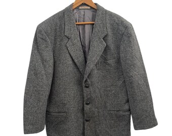 vintage Japanese Papas x Harris Tweed Wool Tweed Blazer Coat