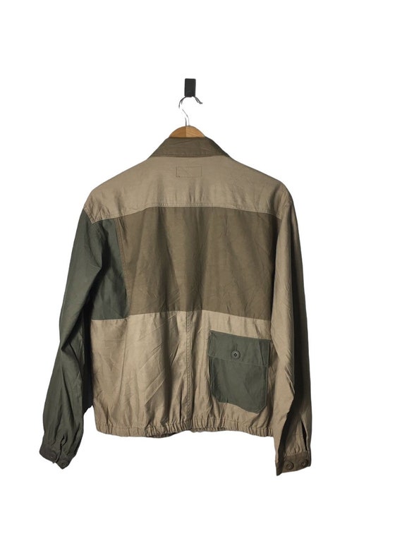 Rare Avirex Style Chore Jacket Patchwork Two Tone… - image 3