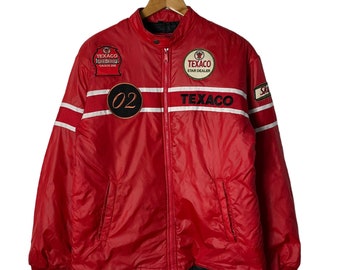 Vintage Texaco Bomberjacke: Motorrad Cafe Racer Style