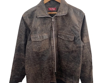 Vintage Ted Walker Faux Leather Zipper Jacket
