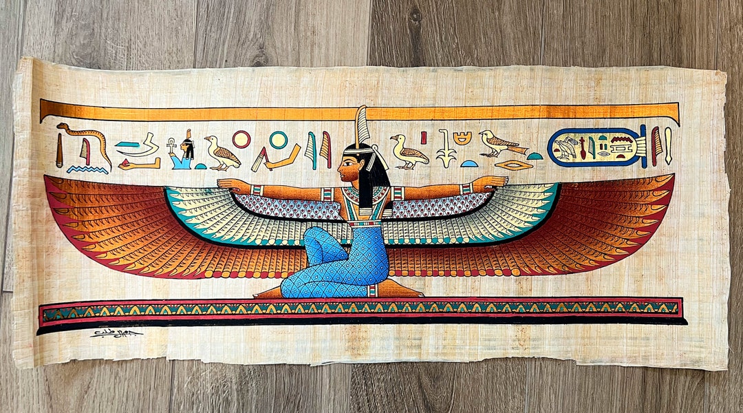 Hand Painted Papyrus From Egypt - MAAT - Etsy