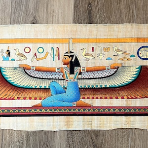 Hand Painted Papyrus from Egypt - MAAT