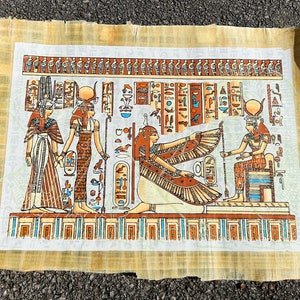 Hand Painted Papyrus from Egypt - Coronation of Nefertari