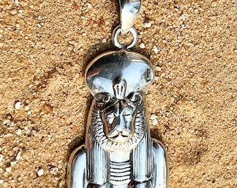 Sekhmet silver pendant