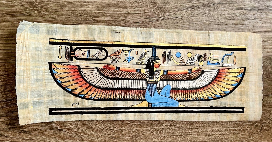 Hand Painted Papyrus From Egypt MAAT - Etsy