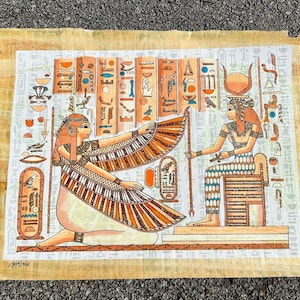 Hand Painted Papyrus from Egypt - Coronation of Nefertari
