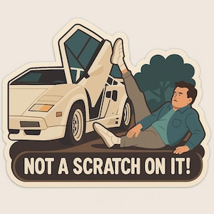 ¡Ni un rasguño! Pegatina para portátil inspirada en El Lobo de Wall Street