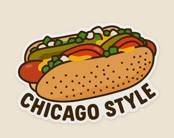 Pegatina para portátil estilo Chicago