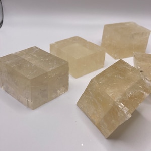 Icelandic spar optical calcite crystal cube crystals calcite Iceland crystals calcite rocks clear natural healing stone