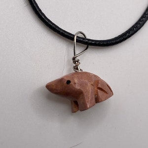 Frosch Anhänger Halskette Tier Fetisch Perle Frosch Fetisch Anhänger 24 Zoll Wachsseil Halskette schwarz