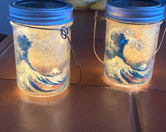 Solar mason jar lantern decoupage solar light garden decor zen garden yard lights solar garden light outdoor decoration patio ambiance
