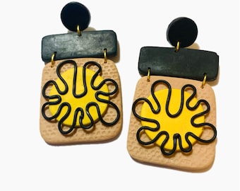 Henri Matisse “Cutout” Inspired Earring | Statement Earring, Contemporary Jewelry, Statement Gift, Black Owned, Latina Owned Shop