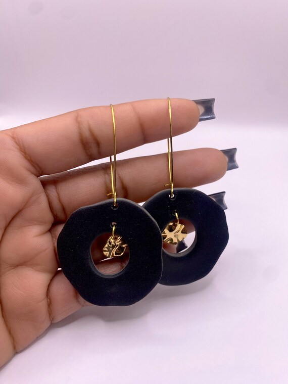 Gold Black Owned Clay Earrings Black Owned Polymer Clay Earrings 2025