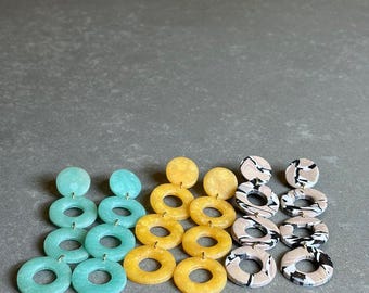 Maya Statement Ohrringe | Handgefertigte Polymer Clay, Titan Ohrstecker