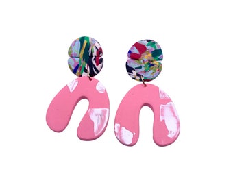 Hand Painted Earring no.1 | Abstract Painted Earrings | Titanium Earrings