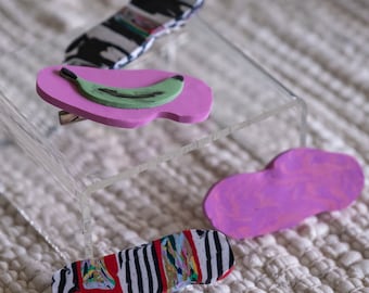 Fimo Haarspange | Abstrakte Alligator Haarspange