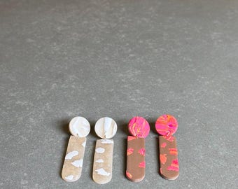 Statement Ohrringe aus Polymer-Ton | Leichter Schmuck aus Titan