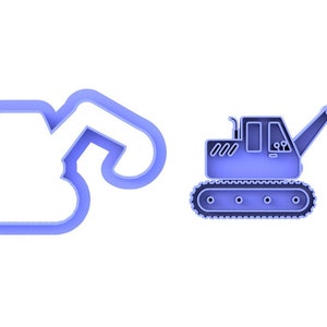 Construction vehicle cookie cutter set, cookie embosser set, cookie stamp image 5