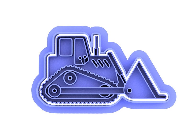 Construction vehicle cookie cutter set, cookie embosser set, cookie stamp image 4