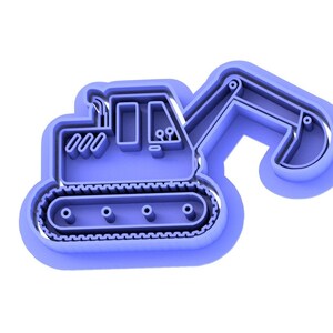 Construction vehicle cookie cutter set, cookie embosser set, cookie stamp image 3