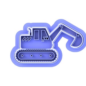 Construction vehicle cookie cutter set, cookie embosser set, cookie stamp image 9