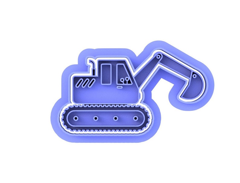 Construction vehicle cookie cutter set, cookie embosser set, cookie stamp image 9