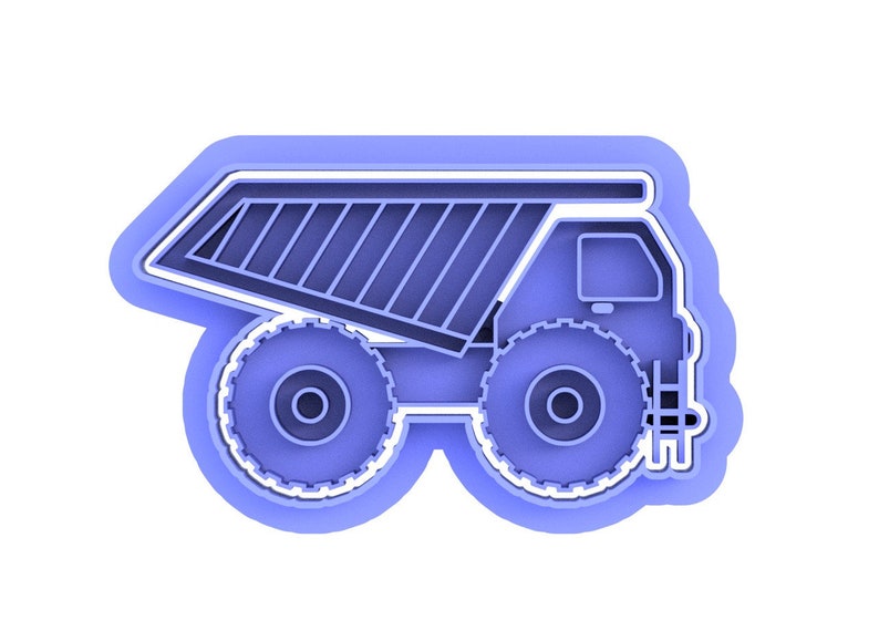 Construction vehicle cookie cutter set, cookie embosser set, cookie stamp image 8