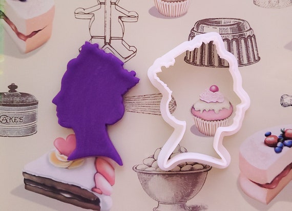 Queen cookie cutter, Queens Birthday cutter and embosser set, 3D printed