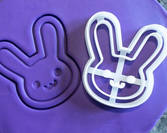 Easter Bunny embossing cookie cutter - one piece, Happy Easter, 3D Printed