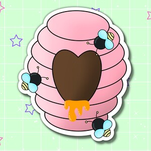 Bienenstock Wasserfest Matte Stanzsticker