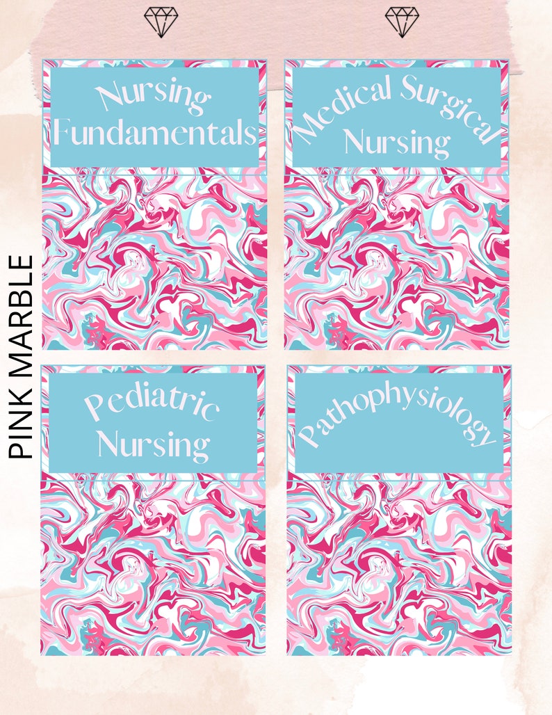 Nursing School Binder Covers Set of 10 Notebook Covers Etsy