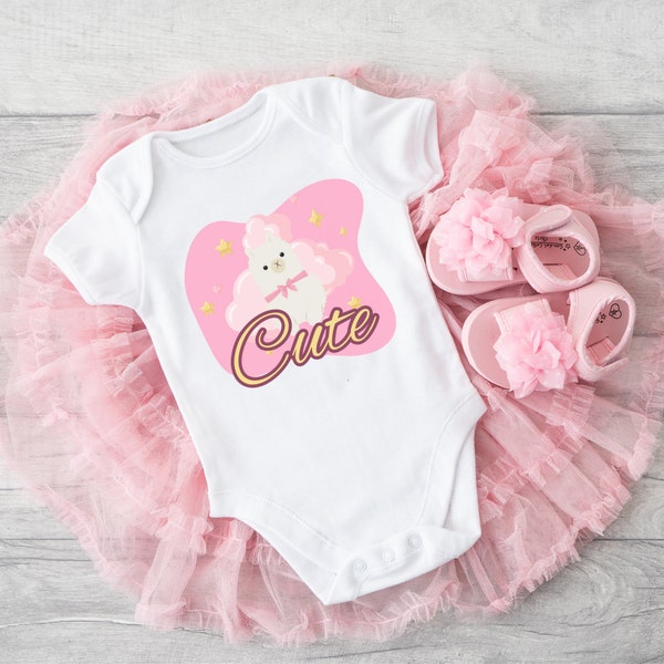 Cute Llama Baby Onesie – Adorable Charm for Your Little Darling!