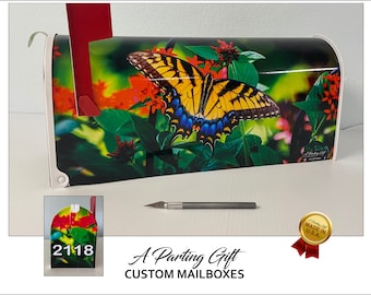 Butterfly Custom Mailbox - Gift for her - Cottage mailbox - Gift for him - Embrace Nature's Beauty with Our Stunning Butterfly Collection