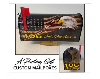 Mothers Day Gift Patriotic Custom Mailbox - Grandpa Chic - Gift for Mom - Gift for Him - Gift for Her