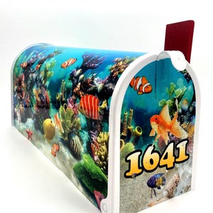 Tropical fish Custom Mailbox gift for Mom and dad