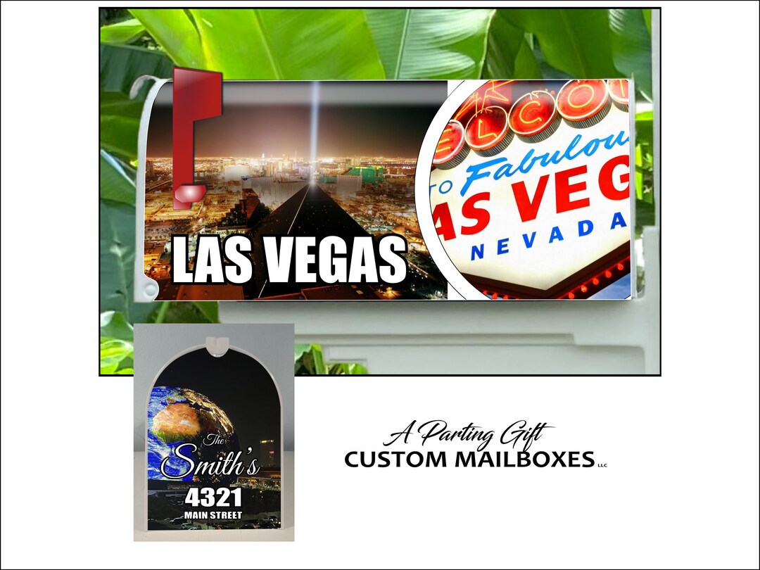 Las Vegas Custom Mailbox. Vibrant Colors. Unique Christmas Etsy