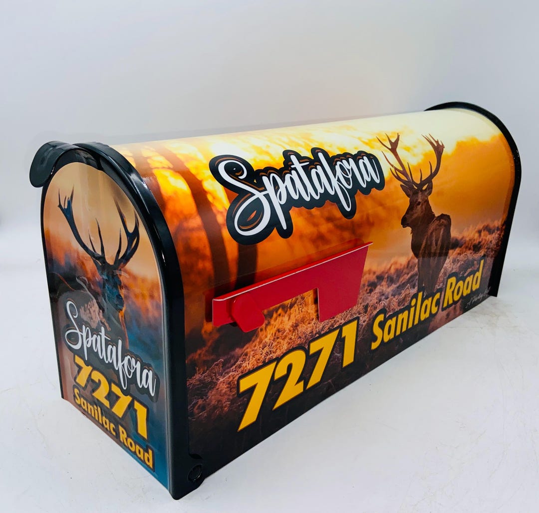 Rustic Deer Mail Box Custom Deer Stag Mailbox: Personalized Farmhouse Decor - Etsy