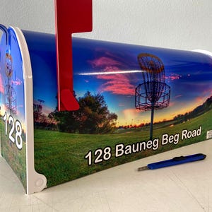 Discgolf custom mailbox unique gift for brother, gift for mom and dad