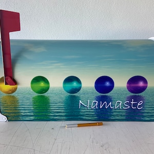 Meditation peaceful custom mailbox, Gift for zen Mother and Father