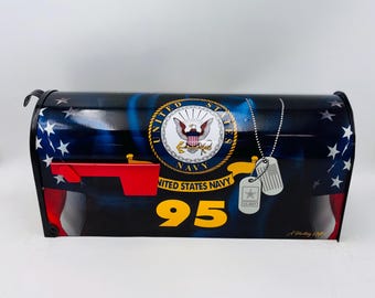 U.S. Navy Veteran Custom Mailbox: 250 Years Celebration - Etsy