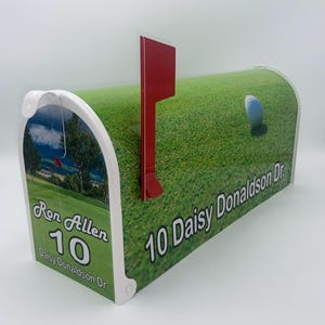 Golf custom mailbox: gift for mom and dad